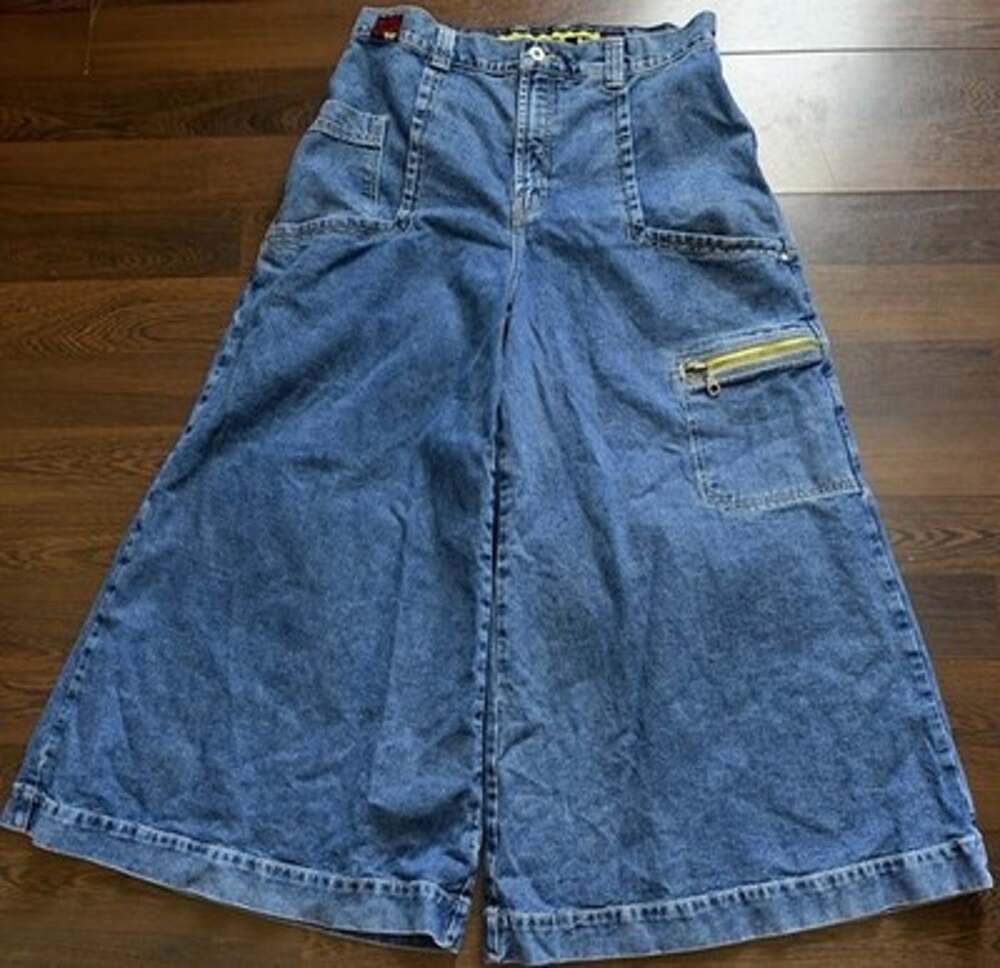 JNCO Crime Scene 50" Wide Leg Jeans Dark Stone 36x30